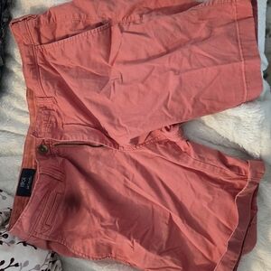 Pink Bermuda Shorts Relaxed Fit Cotton Blend